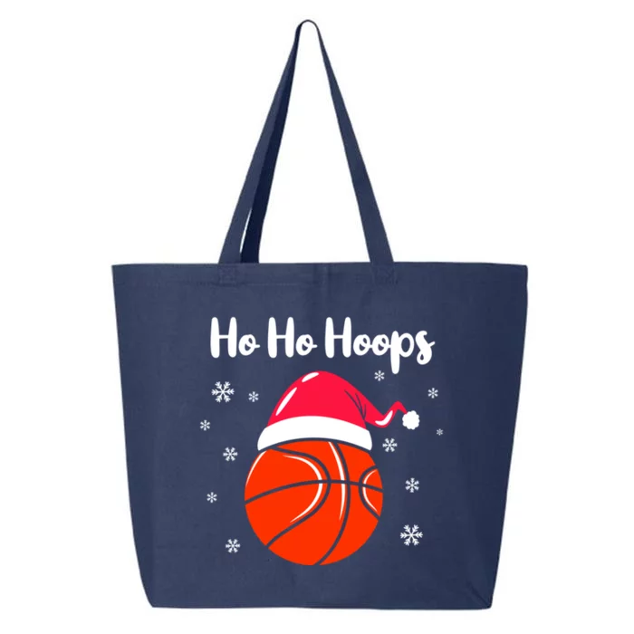 Hoops Basketball Christmas Pun For Xmas Basketball Player Gift 25L Jumbo Tote