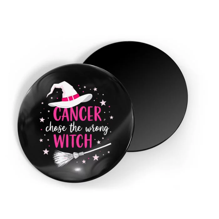 Halloween Breast Cancer Quote Cancer Chose The Wrong Witch Magnet