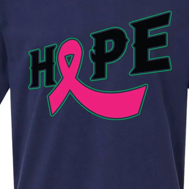 Hope Breast Cancer Awareness Pink Ribbon Sueded Cloud Jersey T-Shirt