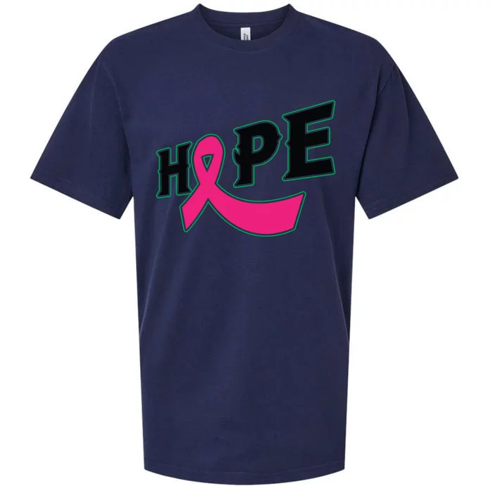 Hope Breast Cancer Awareness Pink Ribbon Sueded Cloud Jersey T-Shirt