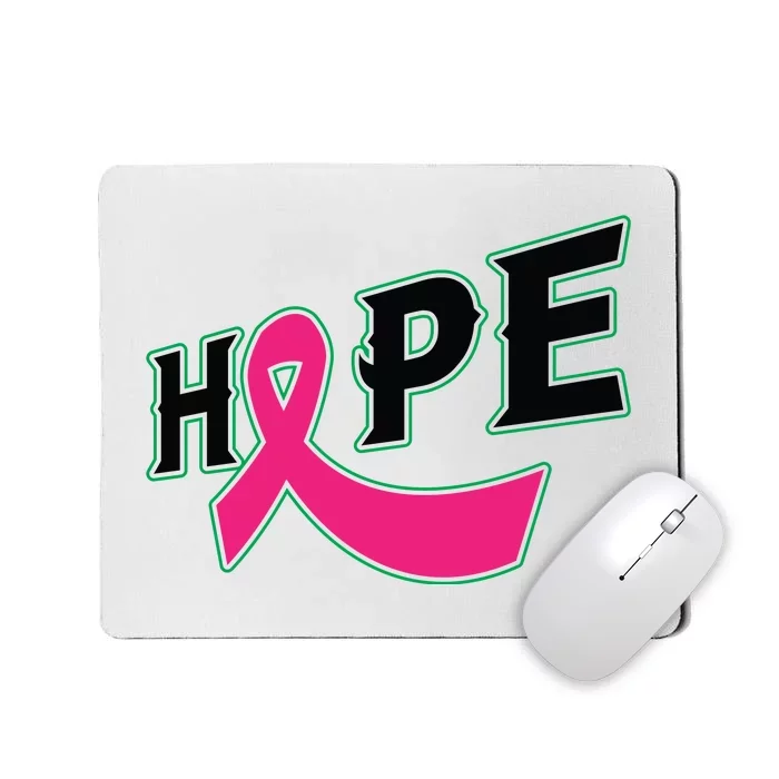 Hope Breast Cancer Awareness Pink Ribbon Mousepad