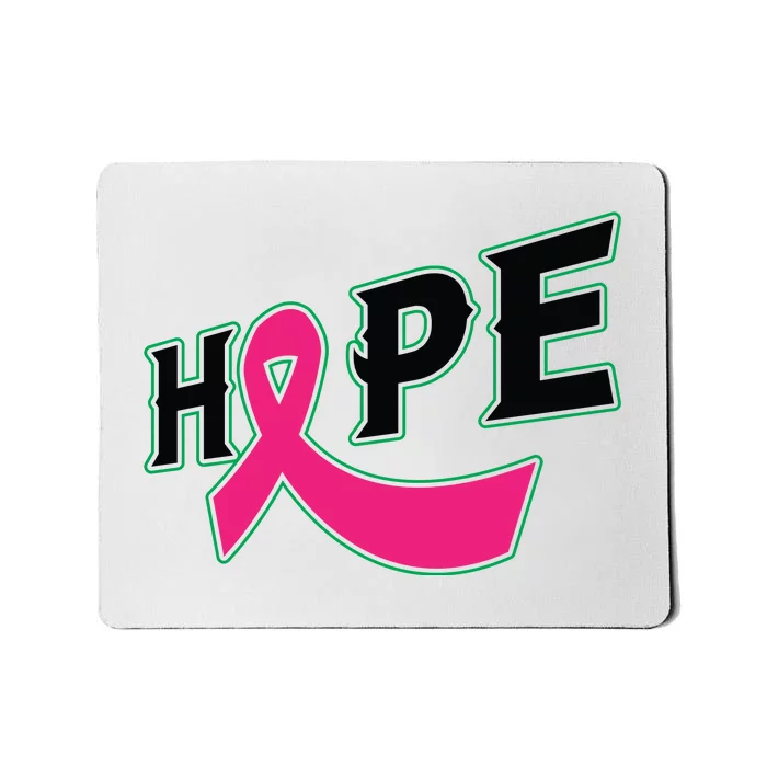 Hope Breast Cancer Awareness Pink Ribbon Mousepad