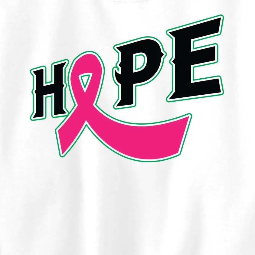 Hope Breast Cancer Awareness Pink Ribbon Kids Sweatshirt