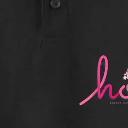 Hope Breast Cancer Awareness Shirt Pink Flowers Ribbon Dry Zone Grid Performance Polo