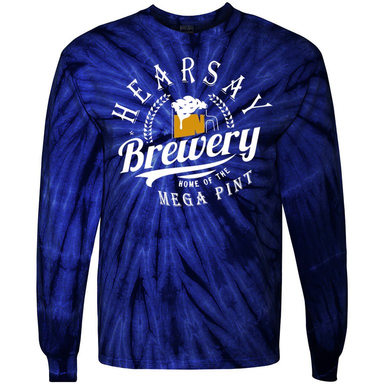 Hearsay Brewing Company Home Of The Mega Pint Tie-Dye Long Sleeve Shirt