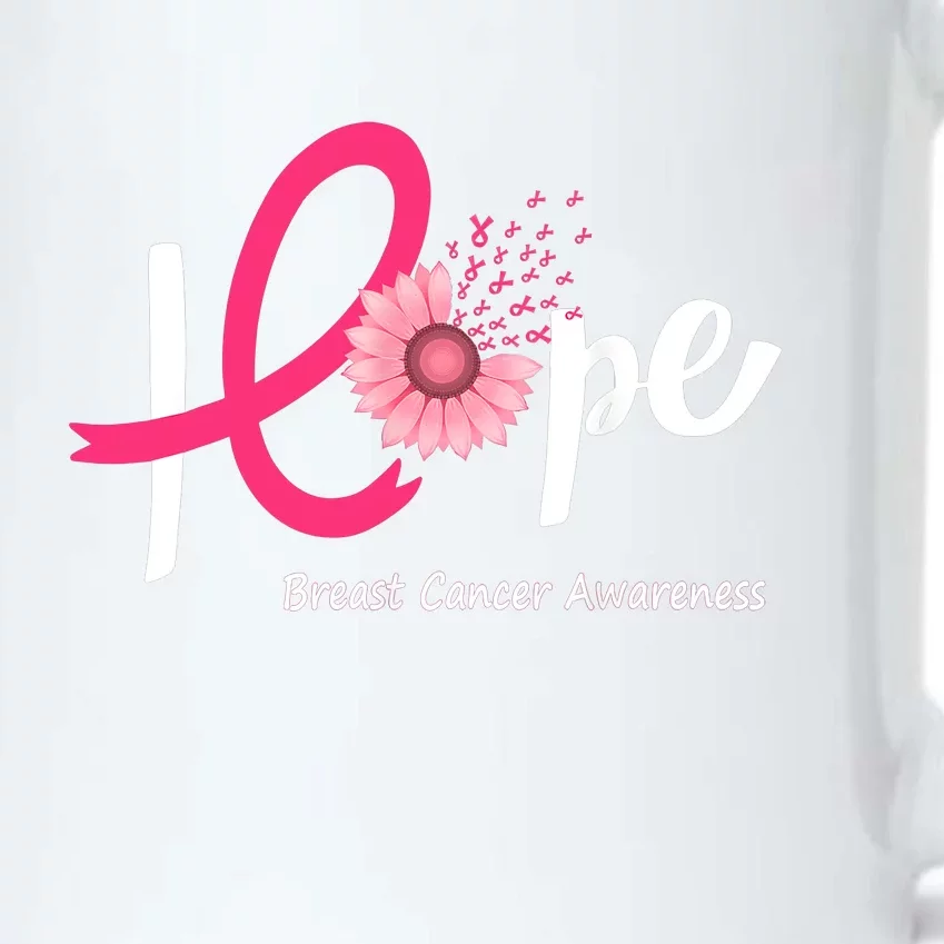 Hope Breast Cancer Pink Ribbons Sunflower October Month Black Color Changing Mug