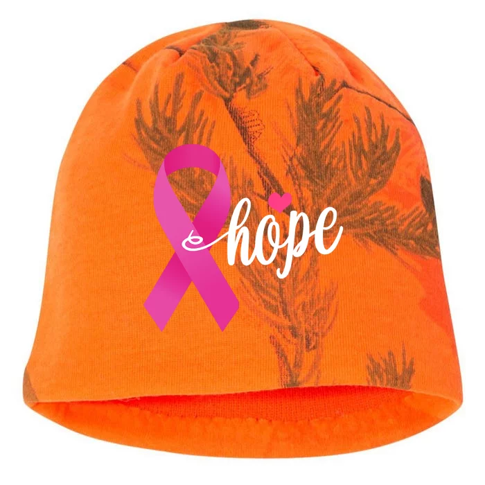 Hope Breast Cancer Awareness Ribbon Kati - Camo Knit Beanie