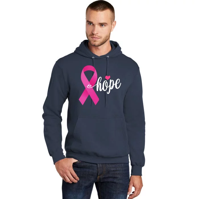 Hope Breast Cancer Awareness Ribbon Tall Hoodie