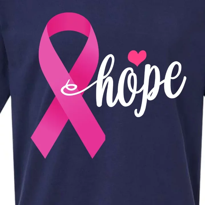 Hope Breast Cancer Awareness Ribbon Sueded Cloud Jersey T-Shirt