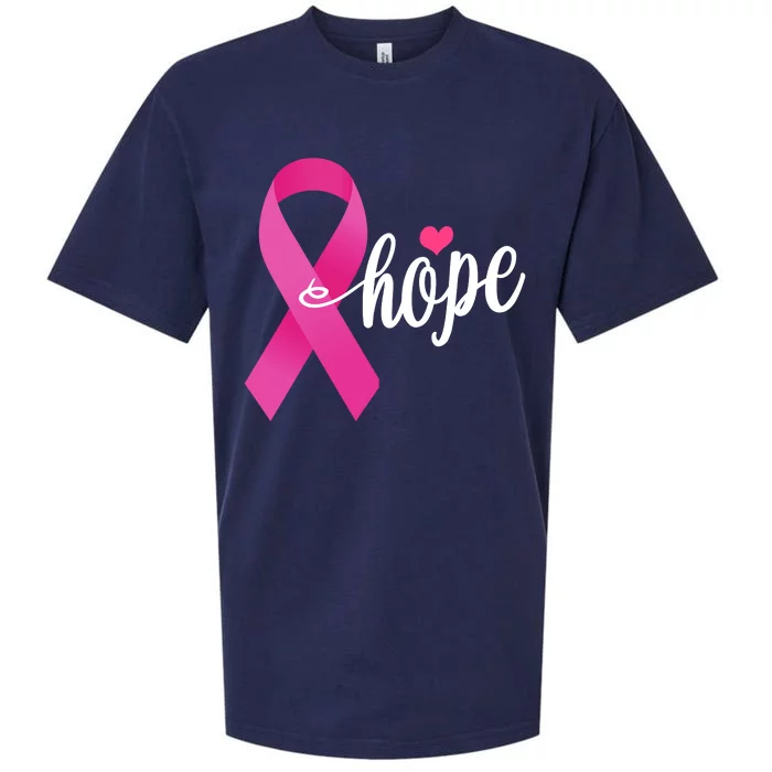 Hope Breast Cancer Awareness Ribbon Sueded Cloud Jersey T-Shirt