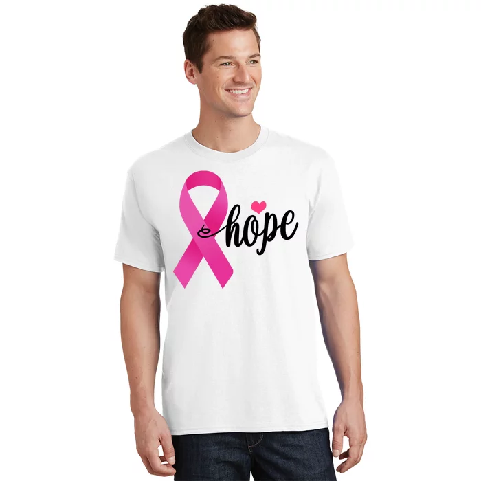 Hope Breast Cancer Awareness Ribbon T-Shirt