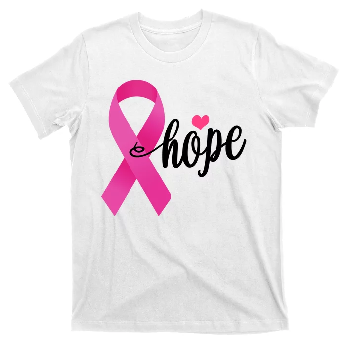 Hope Breast Cancer Awareness Ribbon T-Shirt