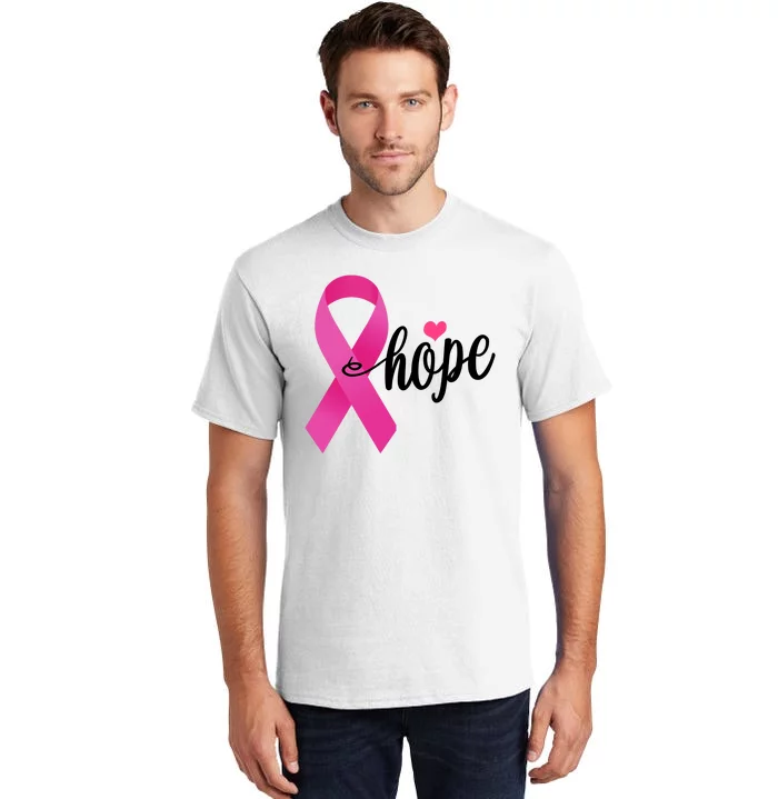 Hope Breast Cancer Awareness Ribbon Tall T-Shirt