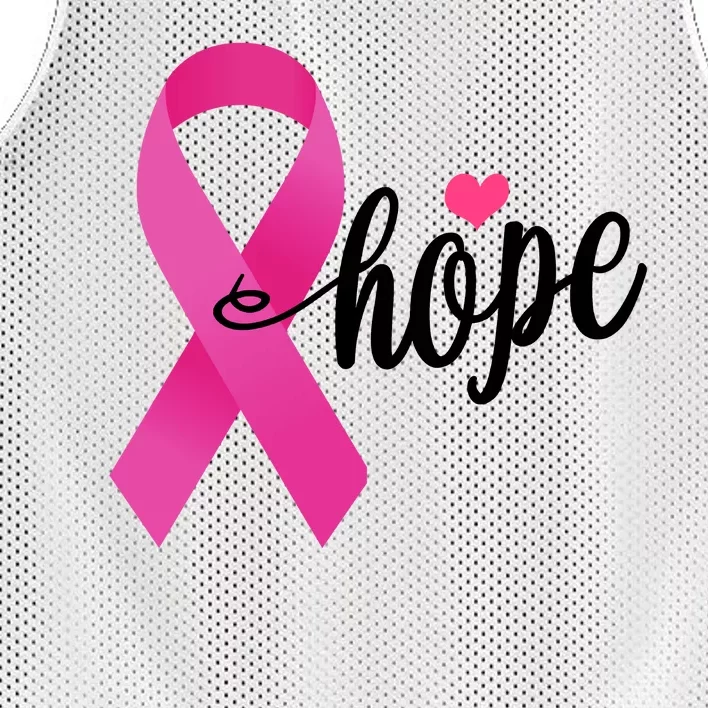 Hope Breast Cancer Awareness Ribbon Mesh Reversible Basketball Jersey Tank