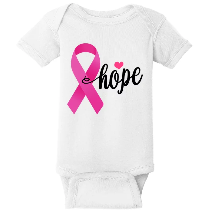 Hope Breast Cancer Awareness Ribbon Baby Bodysuit