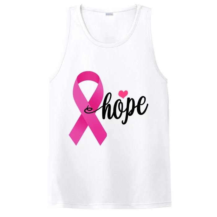 Hope Breast Cancer Awareness Ribbon Performance Tank