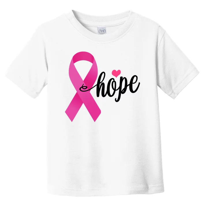 Hope Breast Cancer Awareness Ribbon Toddler T-Shirt