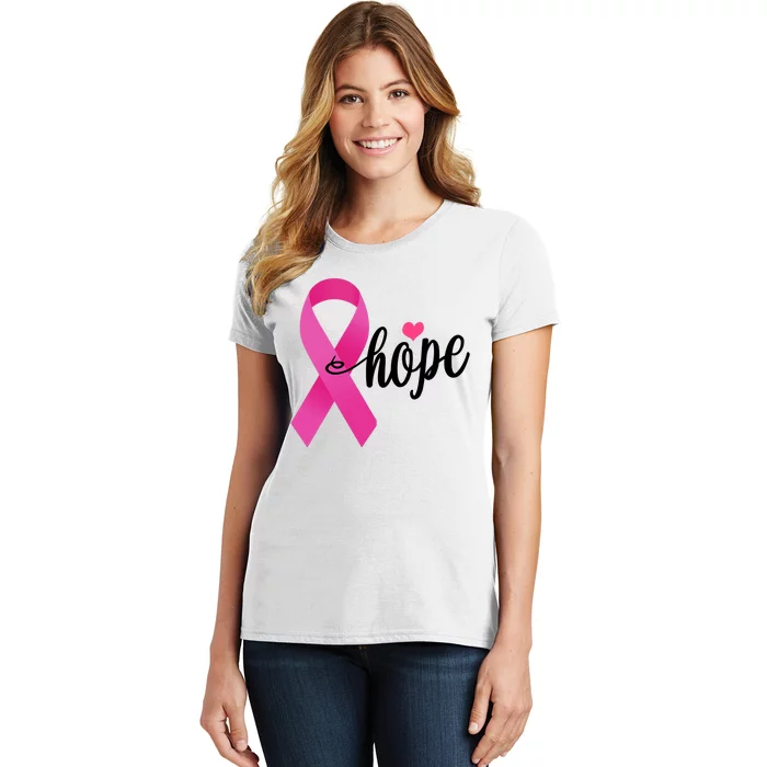 Hope Breast Cancer Awareness Ribbon Women's T-Shirt