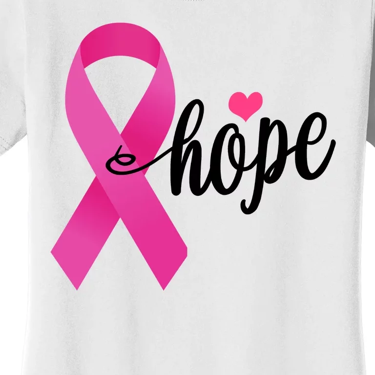 Hope Breast Cancer Awareness Ribbon Women's T-Shirt