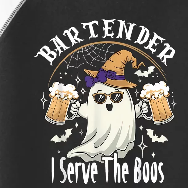 Halloween Bartender Costume I Serve The Boos Toddler Fine Jersey T-Shirt