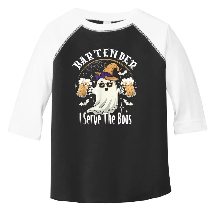 Halloween Bartender Costume I Serve The Boos Toddler Fine Jersey T-Shirt