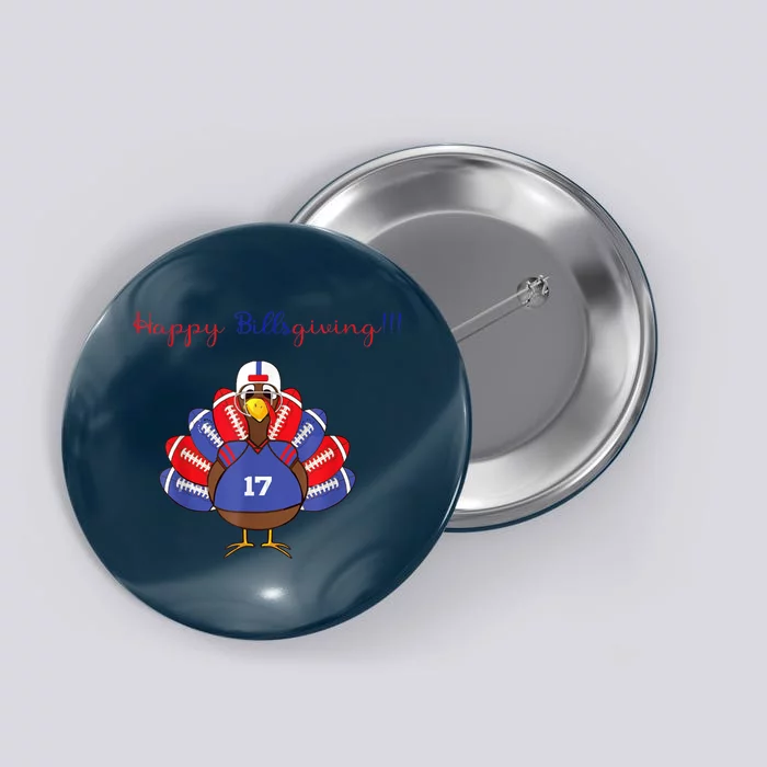 Happy BillsGiving Chicken Football Thanksgiving Button