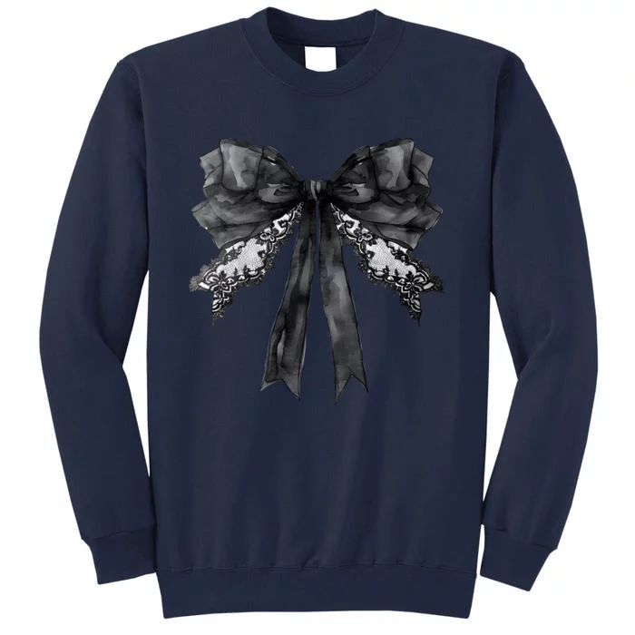 Halloween Black Coquette Bow Tall Sweatshirt