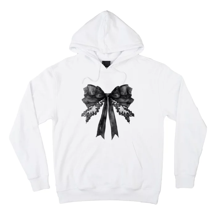 Halloween Black Coquette Bow Hoodie