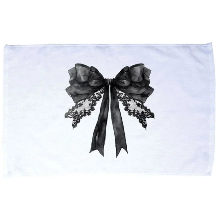 Halloween Black Coquette Bow Microfiber Hand Towel