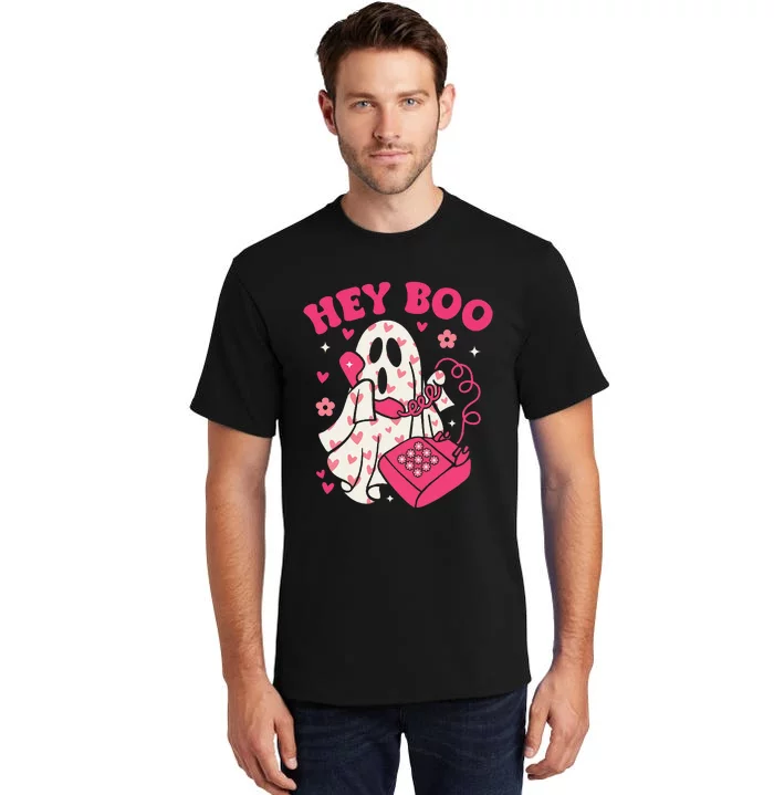 Hey Boo Cute Ghost Funny Halloween Tall T-Shirt