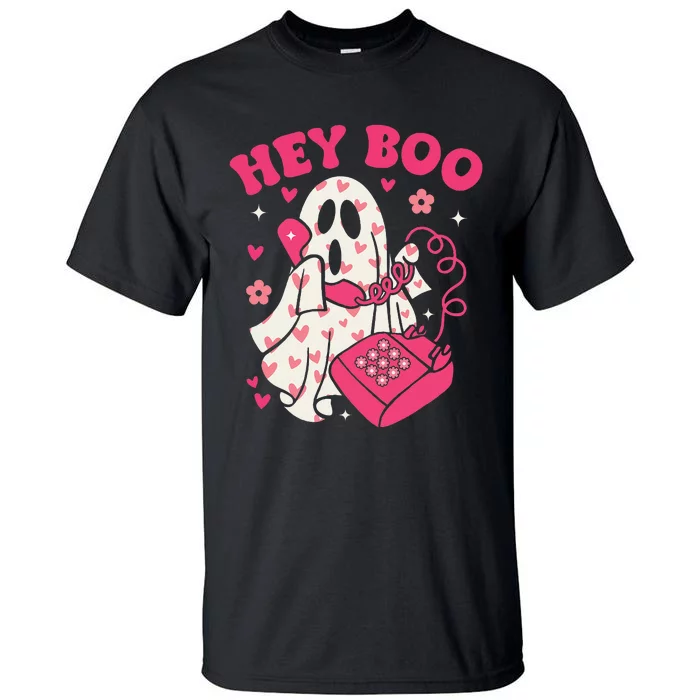 Hey Boo Cute Ghost Funny Halloween Tall T-Shirt