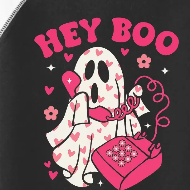 Hey Boo Cute Ghost Funny Halloween Toddler Fine Jersey T-Shirt