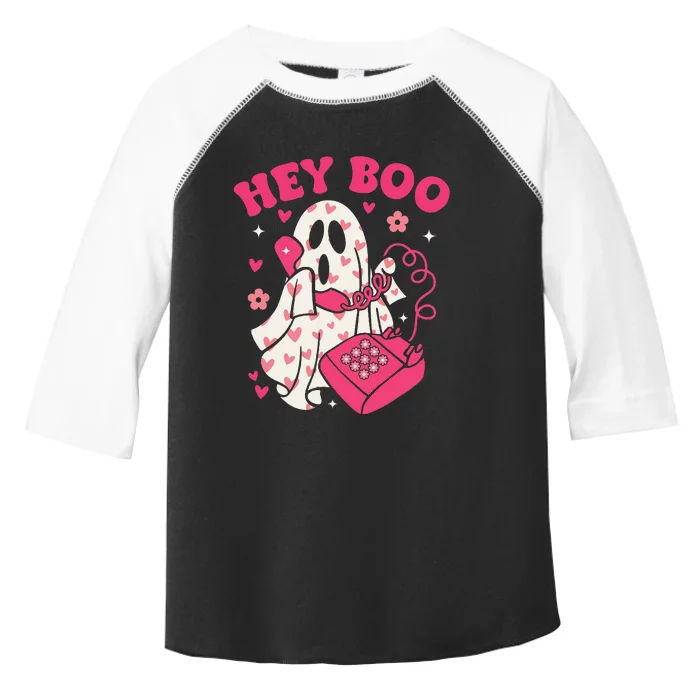 Hey Boo Cute Ghost Funny Halloween Toddler Fine Jersey T-Shirt