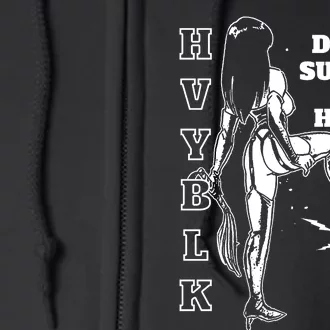 Hvy Blk DonT Submit To Hate Full Zip Hoodie