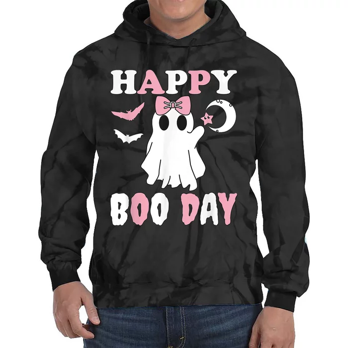 Happy Boo Day Girls Birthday Tie Dye Hoodie