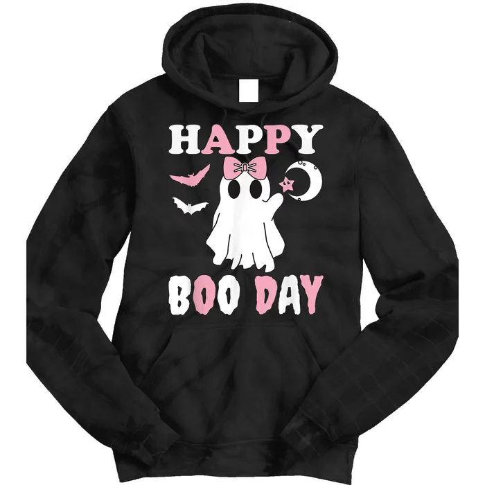 Happy Boo Day Girls Birthday Tie Dye Hoodie