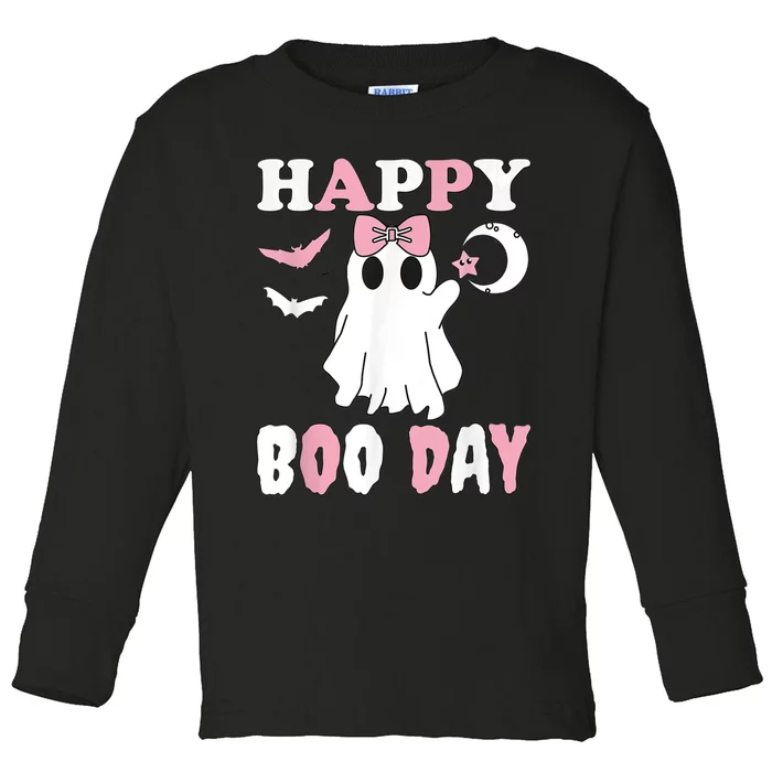 Happy Boo Day Girls Birthday Toddler Long Sleeve Shirt