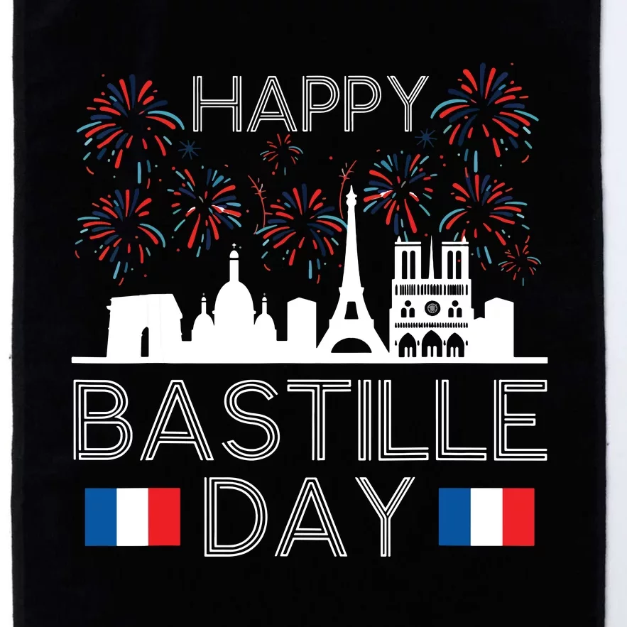 Happy Bastille Day France Paris French Flag Fireworks Platinum Collection Golf Towel