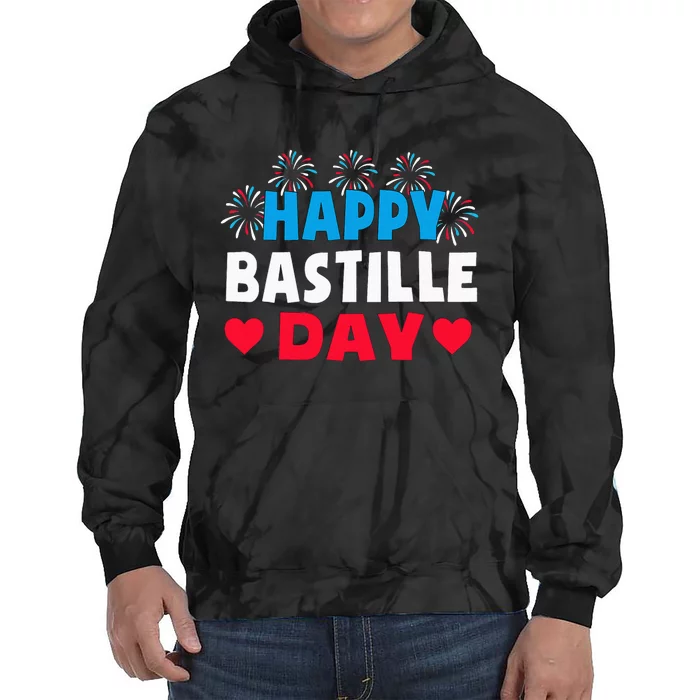 Happy Bastille Day July 14th France Fête Nationale Tie Dye Hoodie