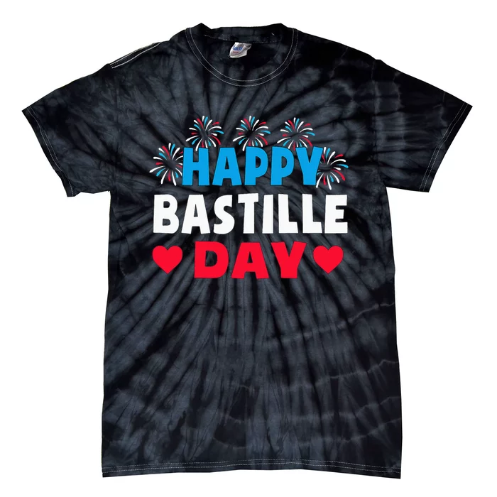 Happy Bastille Day July 14th France Fête Nationale Tie-Dye T-Shirt