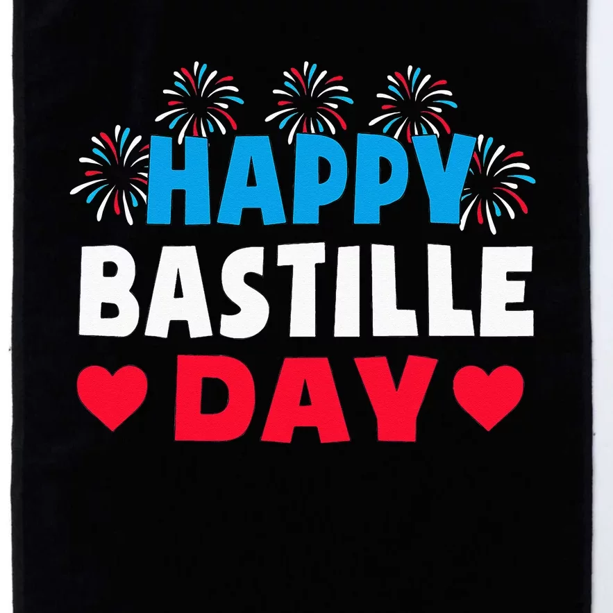 Happy Bastille Day July 14th France Fête Nationale Platinum Collection Golf Towel