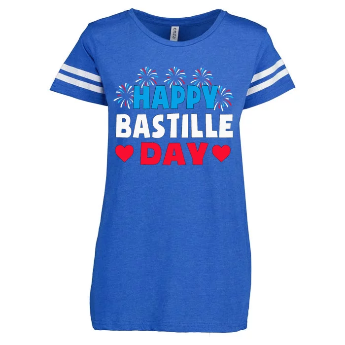 Happy Bastille Day July 14th France Fête Nationale Enza Ladies Jersey Football T-Shirt