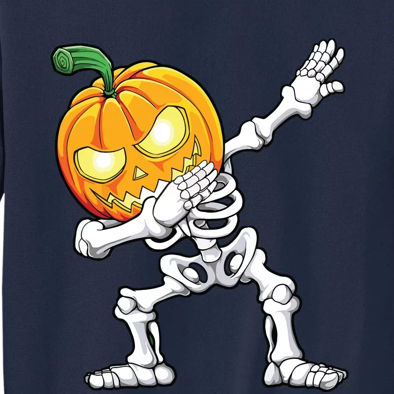 Halloween Boy Dabbing Skeleton Scary Pumpkin Jack O Lantern Tall Sweatshirt