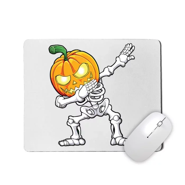 Halloween Boy Dabbing Skeleton Scary Pumpkin Jack O Lantern Mousepad