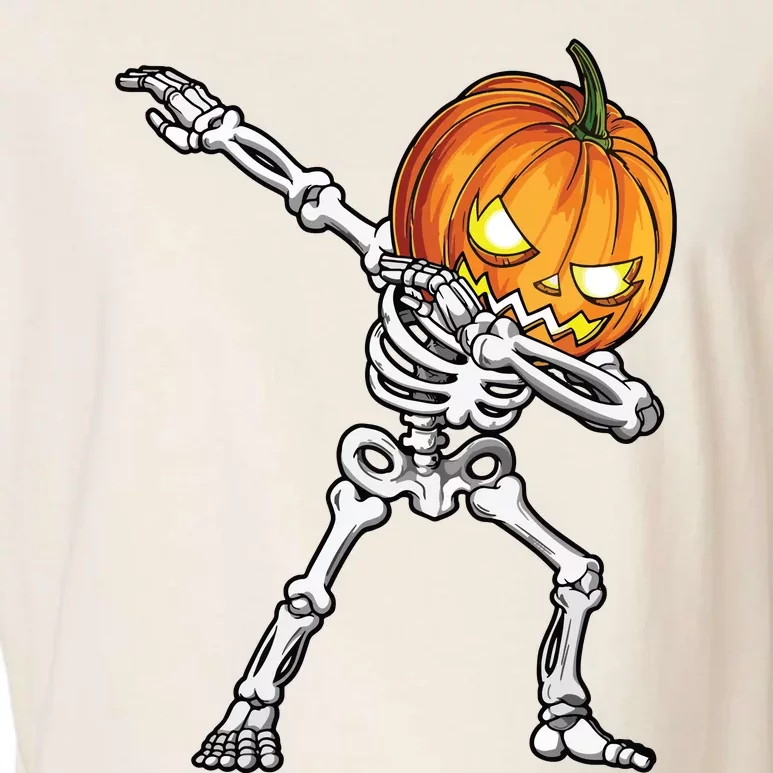 Halloween Boy Dabbing Skeleton Scary Pumpkin Jack O Lantern Garment-Dyed Women's Muscle Tee