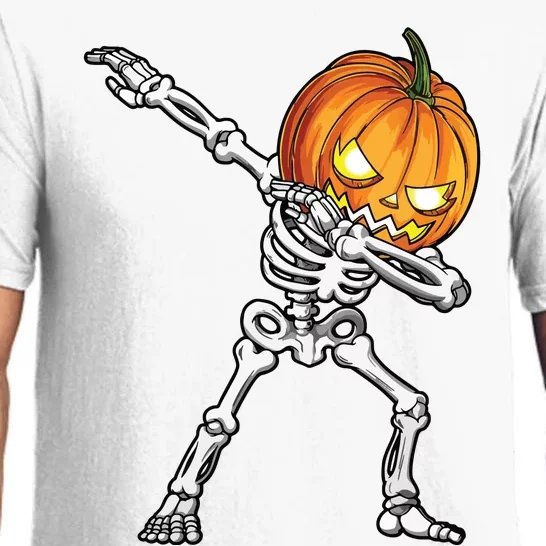 Halloween Boy Dabbing Skeleton Scary Pumpkin Jack O Lantern Pajama Set