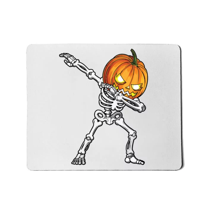 Halloween Boy Dabbing Skeleton Scary Pumpkin Jack O Lantern Mousepad