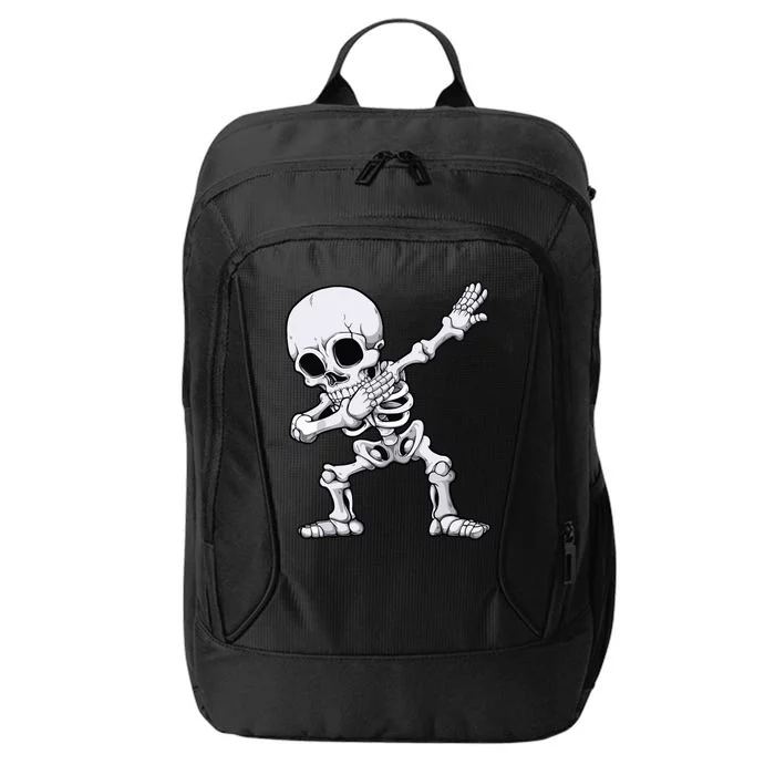 Halloween Boy Dabbing Skeleton Skull Rib Cage Dab Dance City Backpack