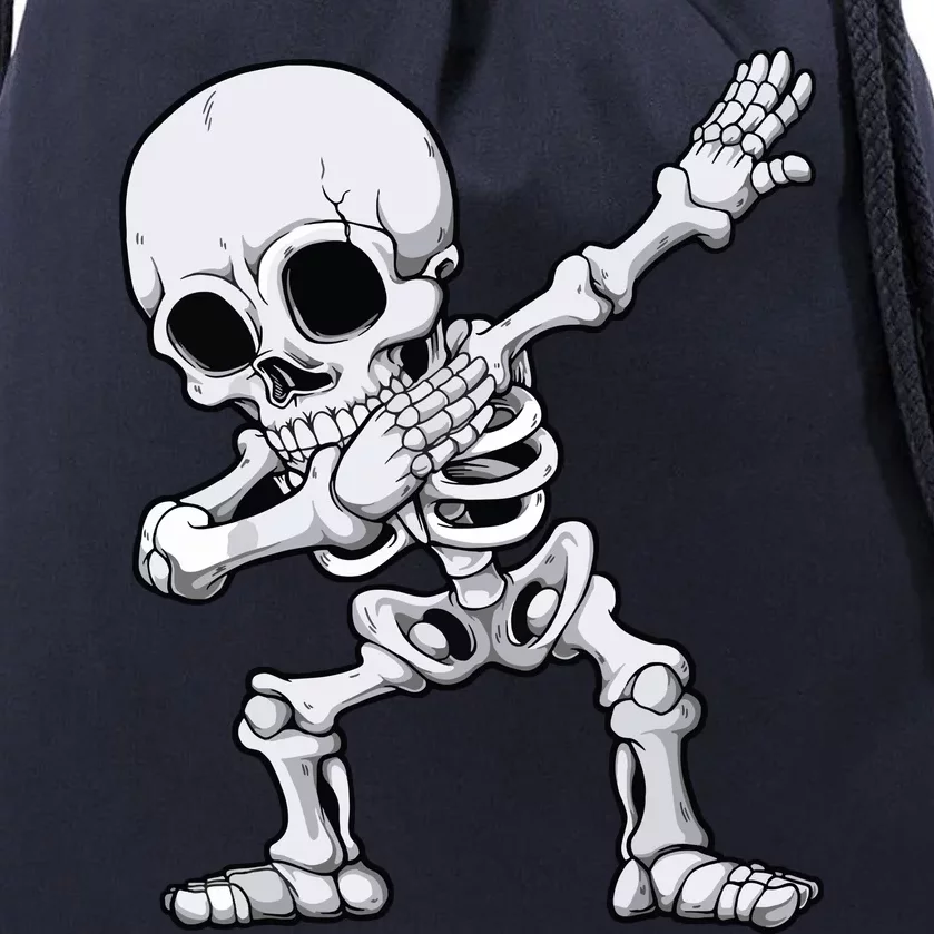 Halloween Boy Dabbing Skeleton Skull Rib Cage Dab Dance Drawstring Bag