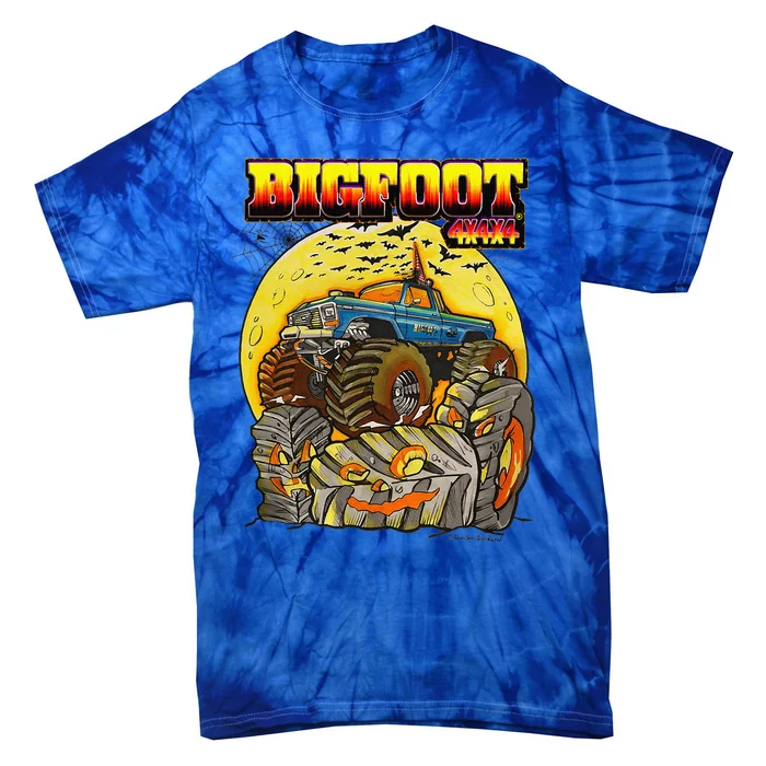 Halloween BIGFOOT Design Tie-Dye T-Shirt